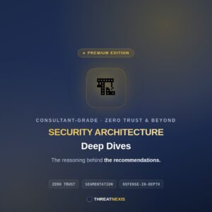 Security Architecture Deep Dives (Premium Edition)