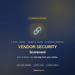 Vendor Security Scorecard (Premium Edition)